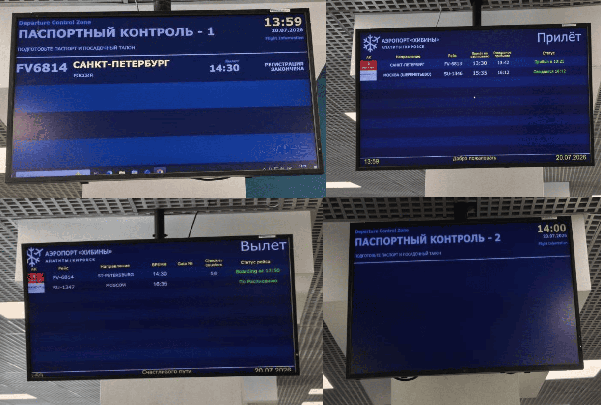 Экраны с информацией